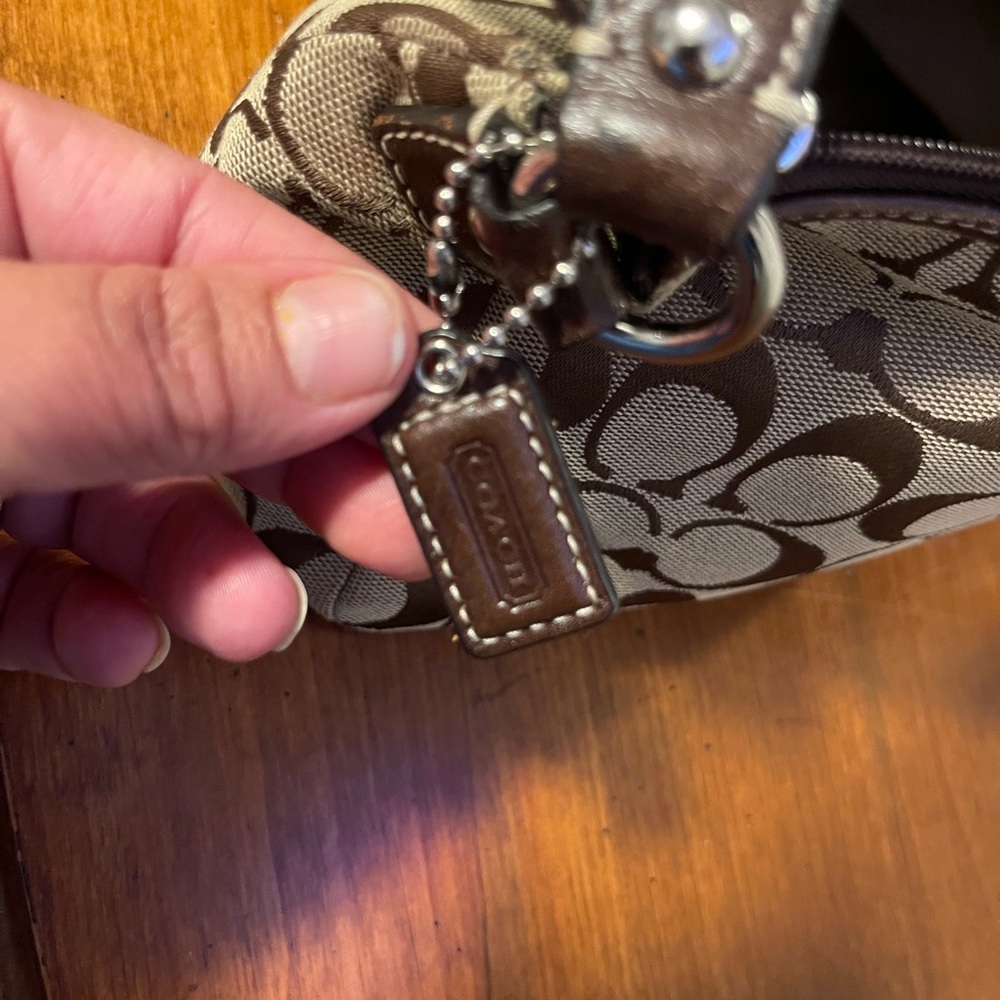 Coach Signature Tan and Brown Mini Bag - Picture 10 of 11